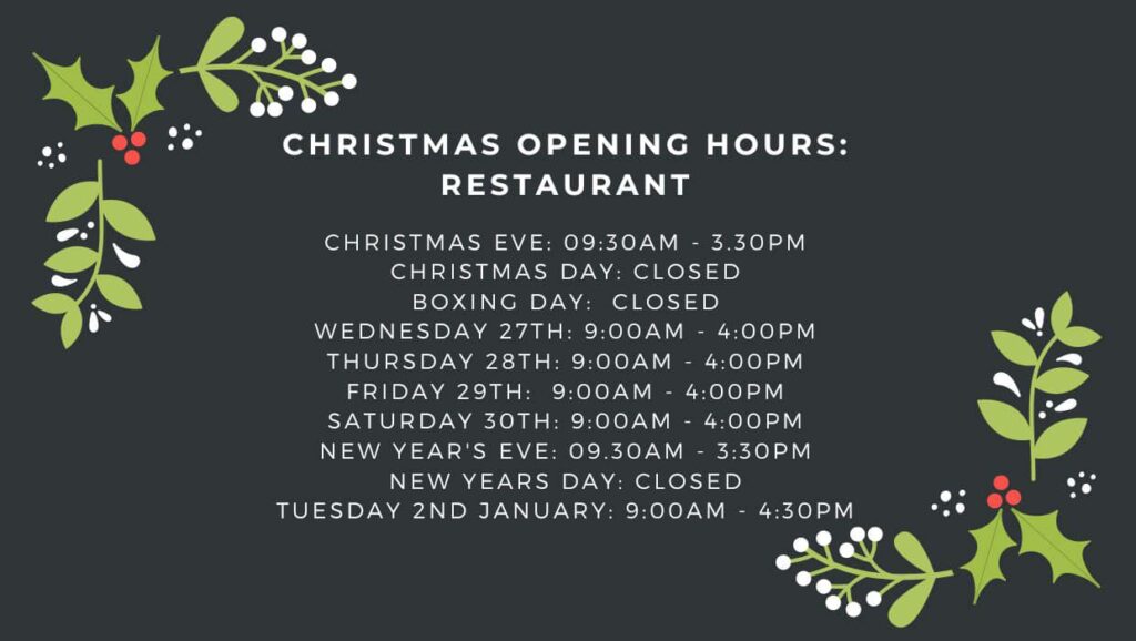 Christmas Opening Hours Restaurant
